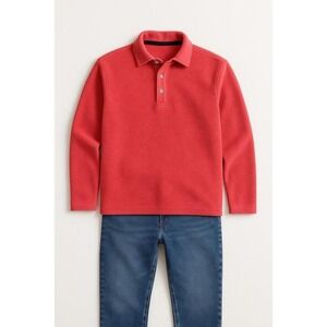 True Grit Men's Fleece Long Sleeve Pullover Red Size XL Soft Warm Casual Comfort